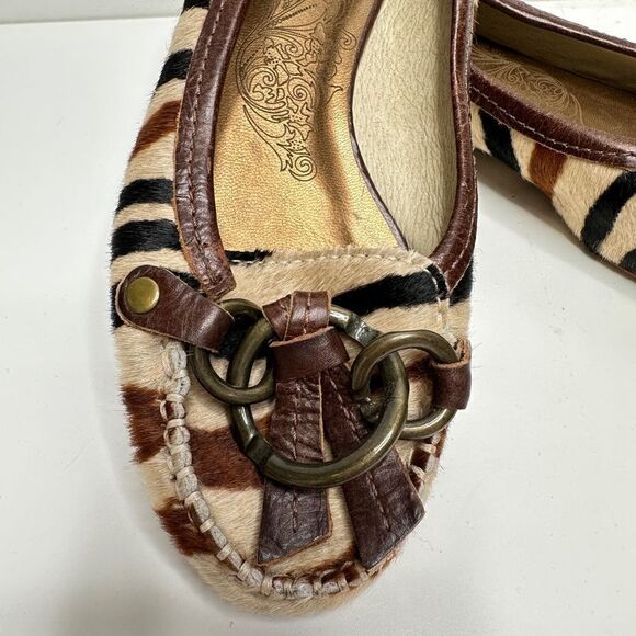Matisse Ponyhair Exotic Animal Print Leather Upper Flats Size 6.5 - Picture 10 of 11